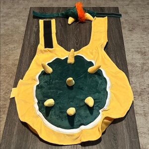 Super Mario Brothers Bowser dog pet  Halloween Costume - Yellow and Green